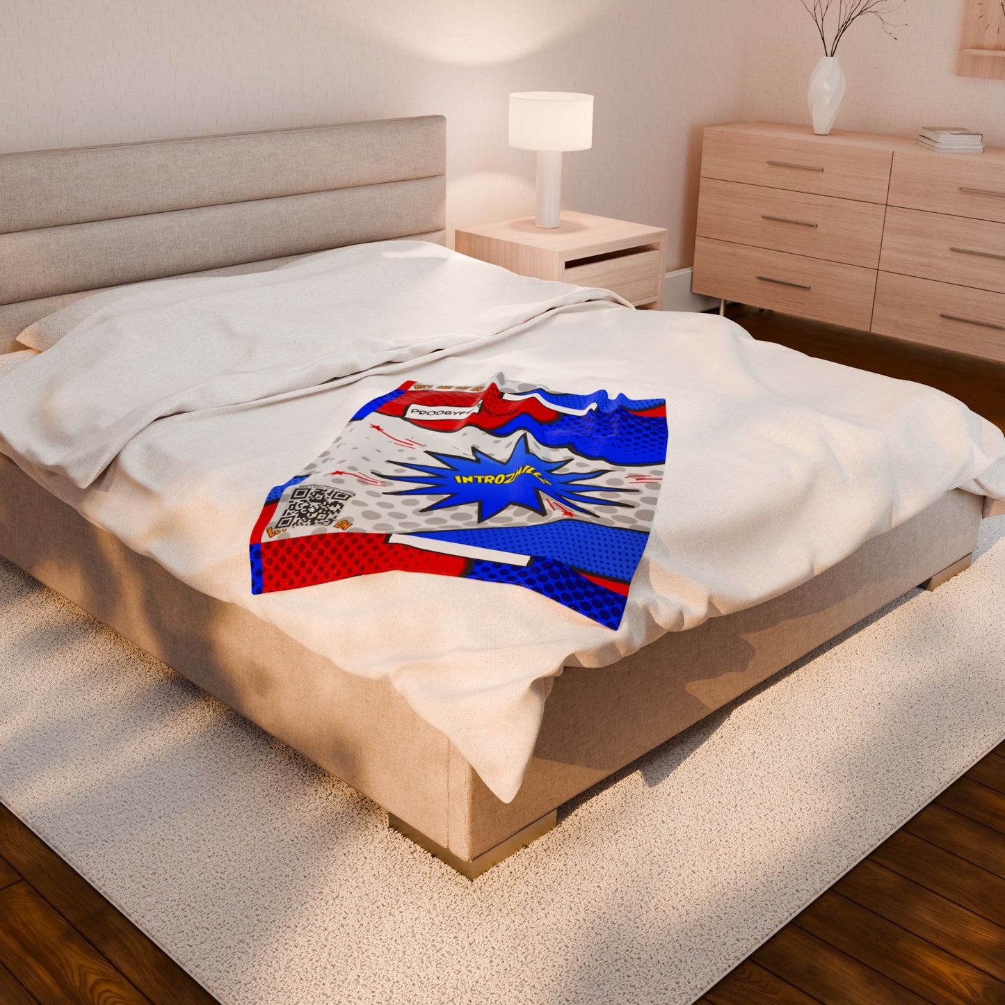 Vibrant Comic-Inspired Velveteen Plush Blanket - Cozy Home Decor for Superhero Fans, Great Gift for Birthdays, Christmas, and Movie Nights