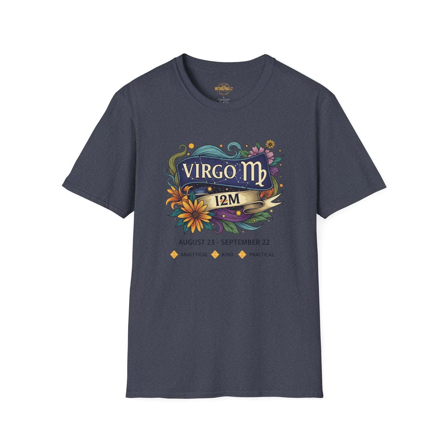 Virgo Zodiac T-Shirt | Astrology Gift | Birthday Tee | Unisex Softstyle Tee | Horoscope Apparel | Virgo Season Celebration