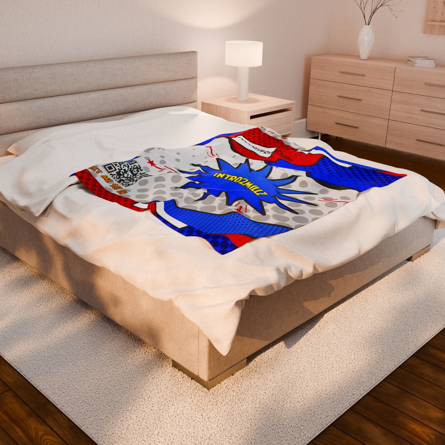 Vibrant Comic-Inspired Velveteen Plush Blanket - Cozy Home Decor for Superhero Fans, Great Gift for Birthdays, Christmas, and Movie Nights
