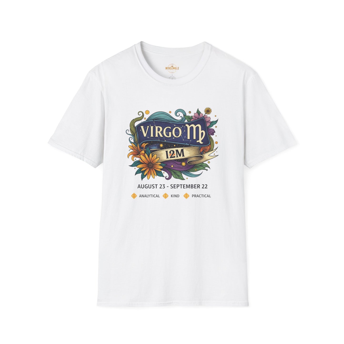 Virgo Zodiac T-Shirt | Astrology Gift | Birthday Tee | Unisex Softstyle Tee | Horoscope Apparel | Virgo Season Celebration