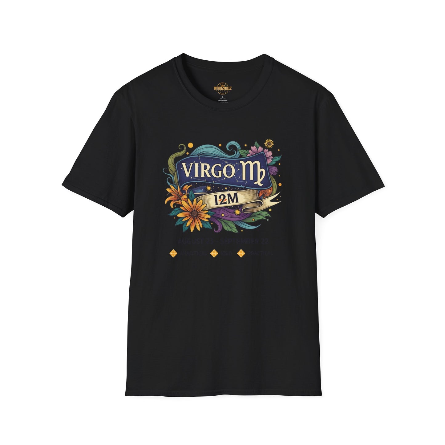 Virgo Zodiac T-Shirt | Astrology Gift | Birthday Tee | Unisex Softstyle Tee | Horoscope Apparel | Virgo Season Celebration