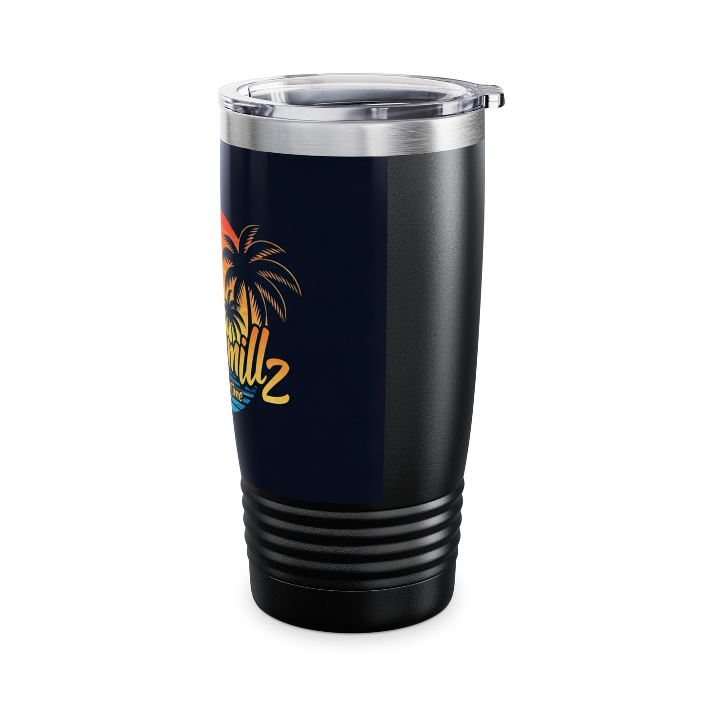 Tropical Summer Tumbler, 20oz | Travel Mug with Palm Tree Design | Perfect for Beach Lovers, Gift for Summer Holidays, Insulated Drinkware