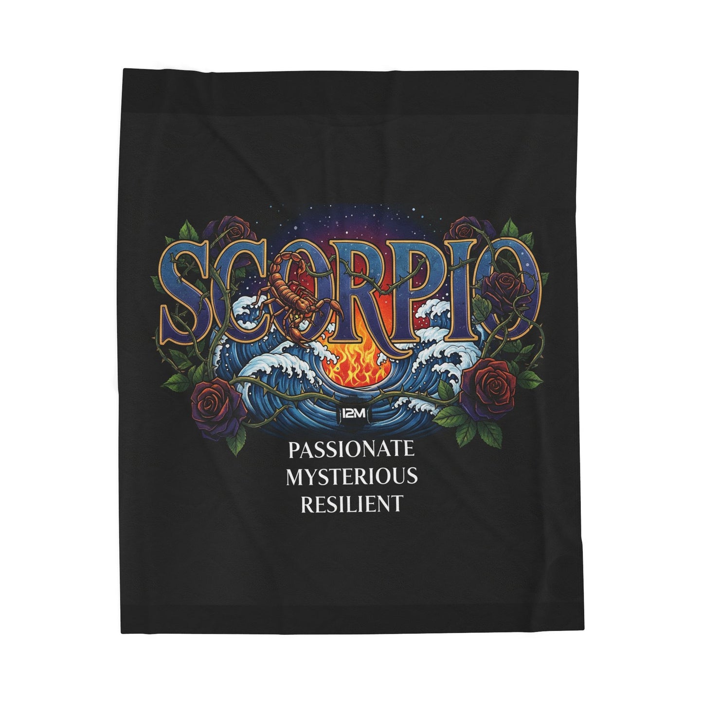 Scorpio Velveteen Plush Blanket, Zodiac Gift, Astrology Throw, Cozy Bed Cover, Mystical Home Decor, Perfect for Horoscope Lovers