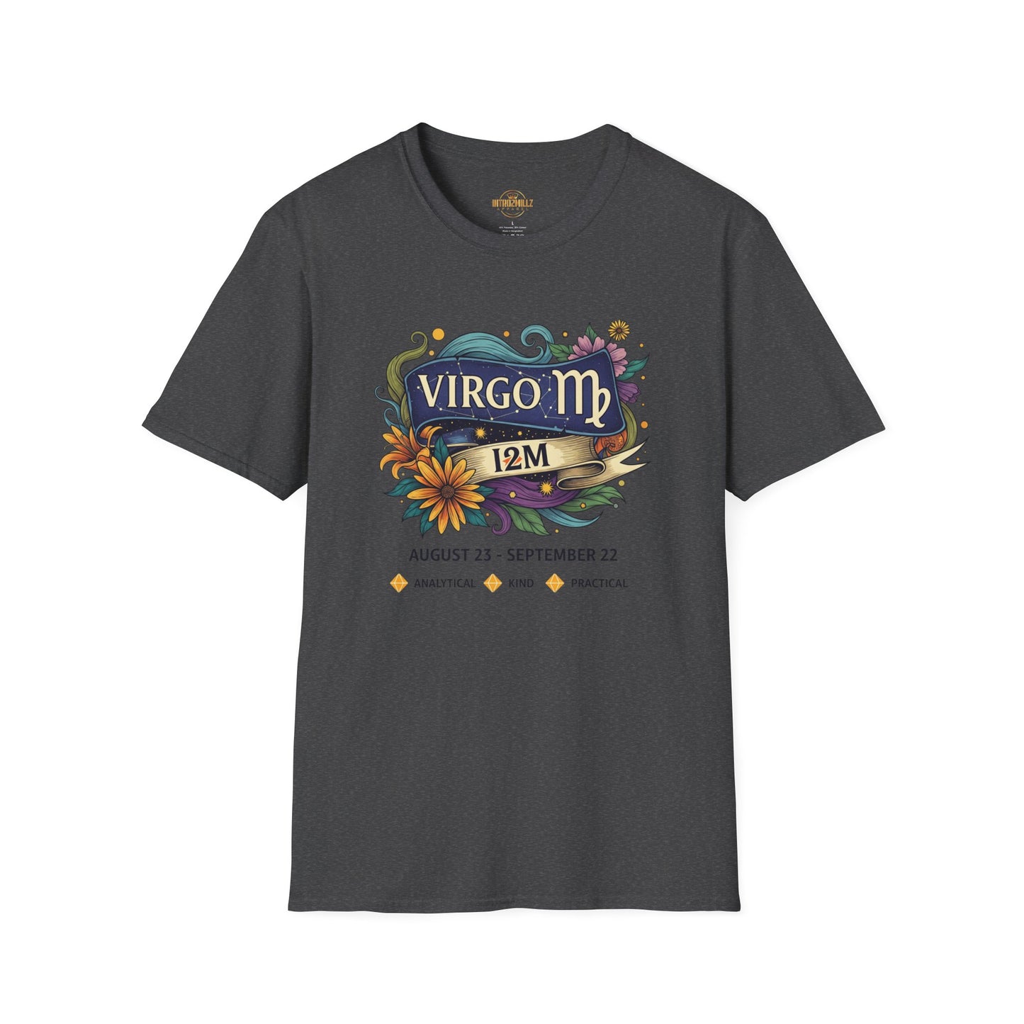 Virgo Zodiac T-Shirt | Astrology Gift | Birthday Tee | Unisex Softstyle Tee | Horoscope Apparel | Virgo Season Celebration