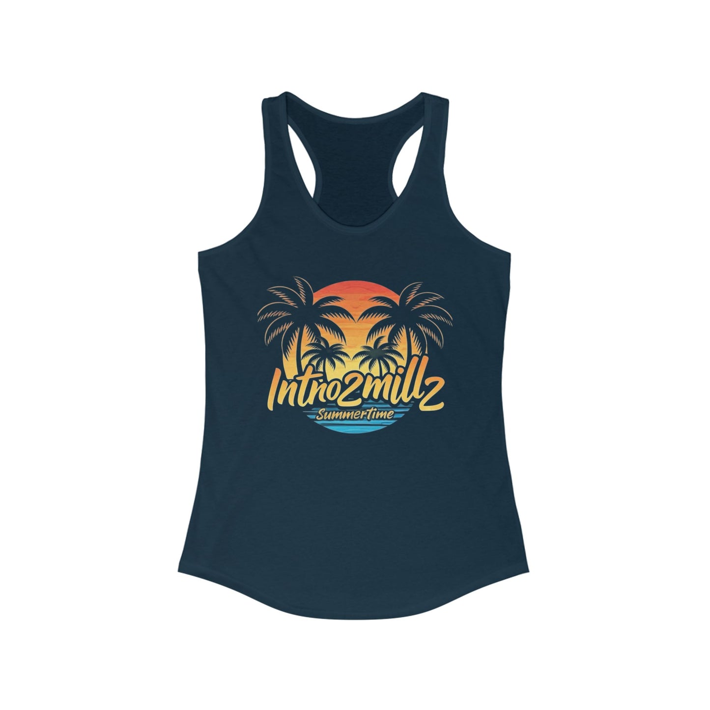 Tropical Beach Racerback Tank Top, Summer Vibes, Vacation Style, Aloha Look, Beach Getaway, Gift for Her