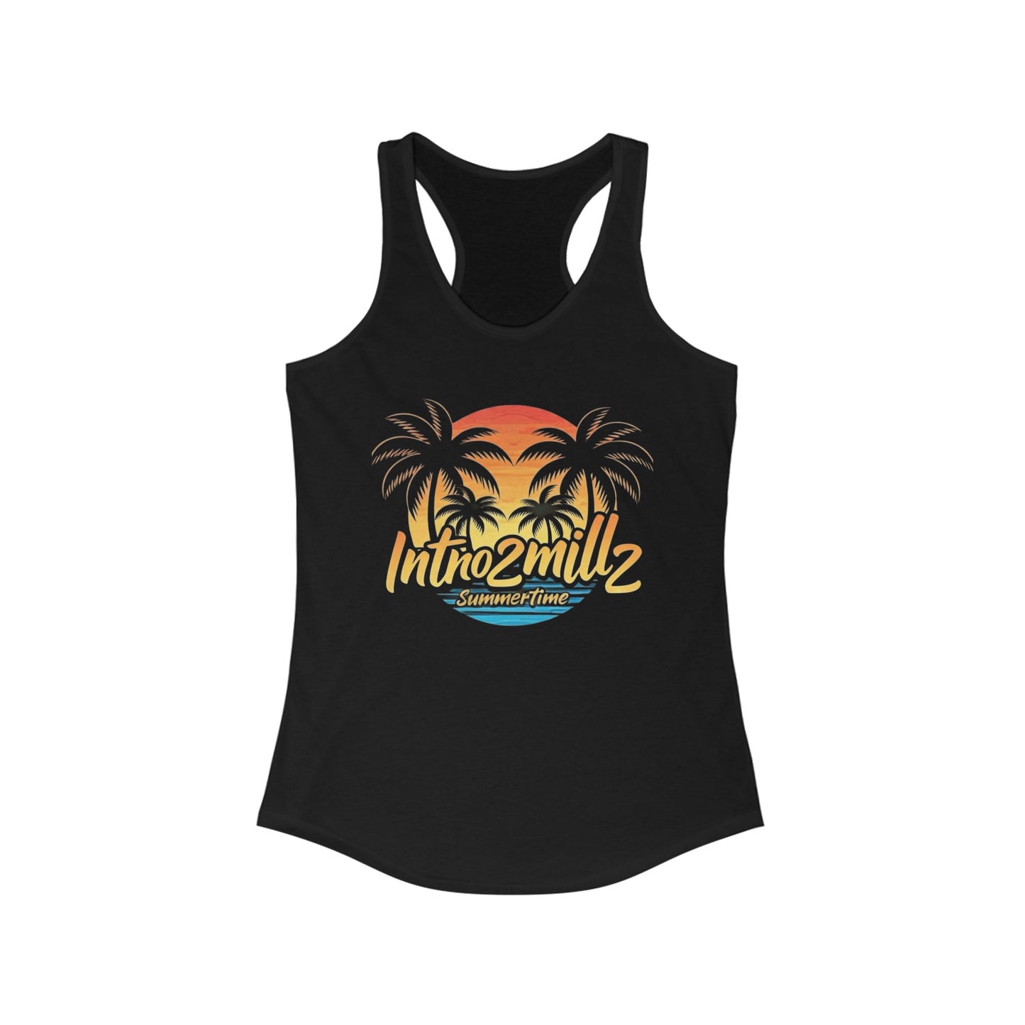 Tropical Beach Racerback Tank Top, Summer Vibes, Vacation Style, Aloha Look, Beach Getaway, Gift for Her