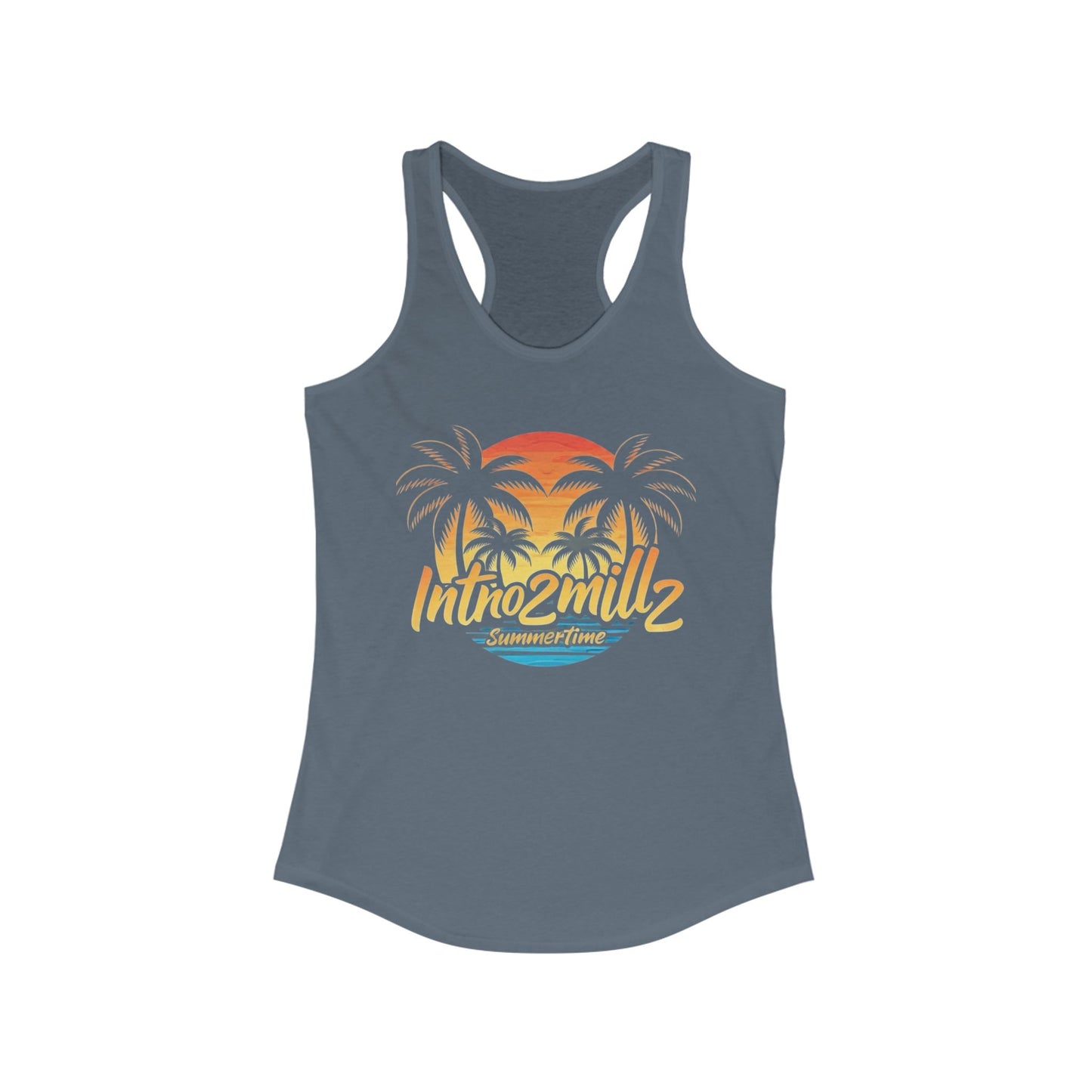 Tropical Beach Racerback Tank Top, Summer Vibes, Vacation Style, Aloha Look, Beach Getaway, Gift for Her
