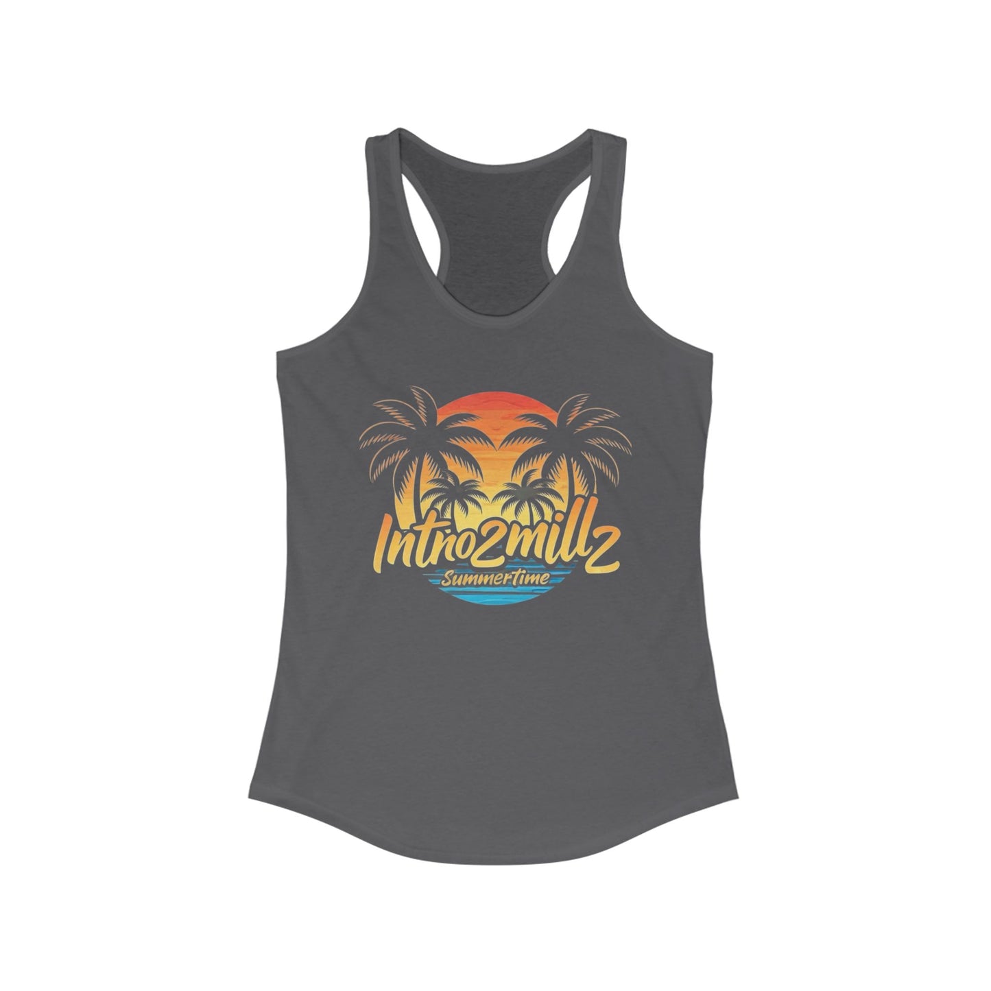 Tropical Beach Racerback Tank Top, Summer Vibes, Vacation Style, Aloha Look, Beach Getaway, Gift for Her