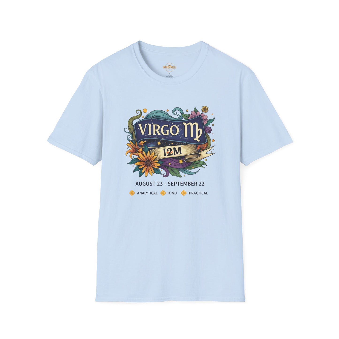 Virgo Zodiac T-Shirt | Astrology Gift | Birthday Tee | Unisex Softstyle Tee | Horoscope Apparel | Virgo Season Celebration