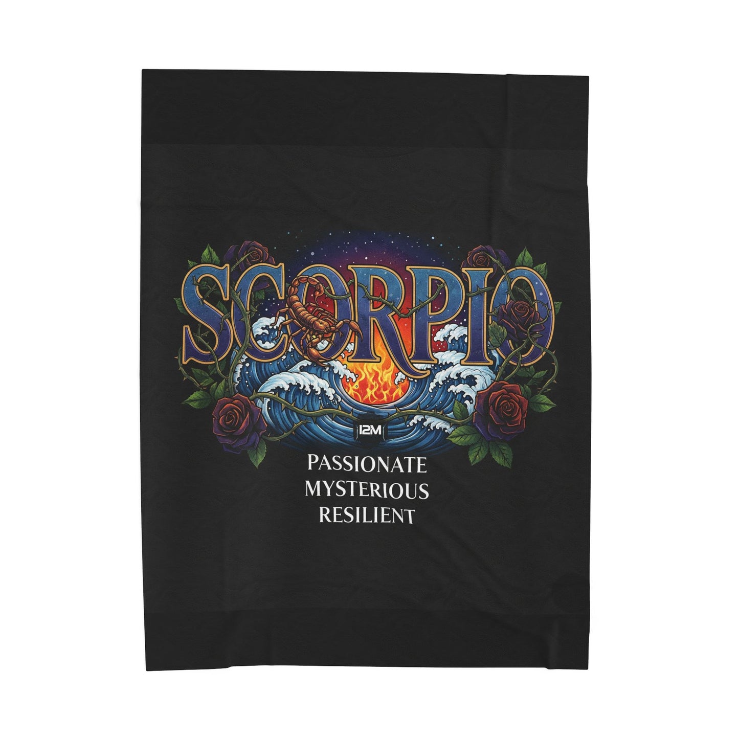 Scorpio Velveteen Plush Blanket, Zodiac Gift, Astrology Throw, Cozy Bed Cover, Mystical Home Decor, Perfect for Horoscope Lovers