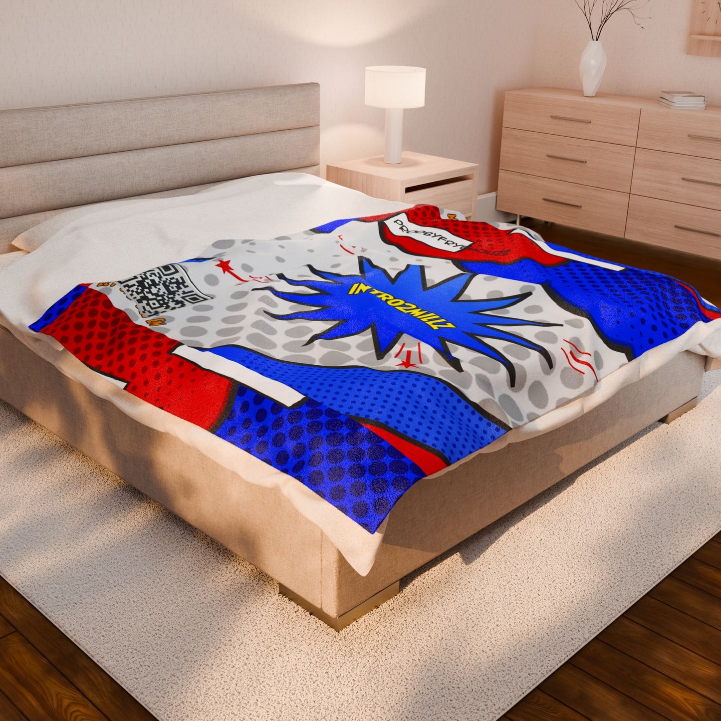 Vibrant Comic-Inspired Velveteen Plush Blanket - Cozy Home Decor for Superhero Fans, Great Gift for Birthdays, Christmas, and Movie Nights