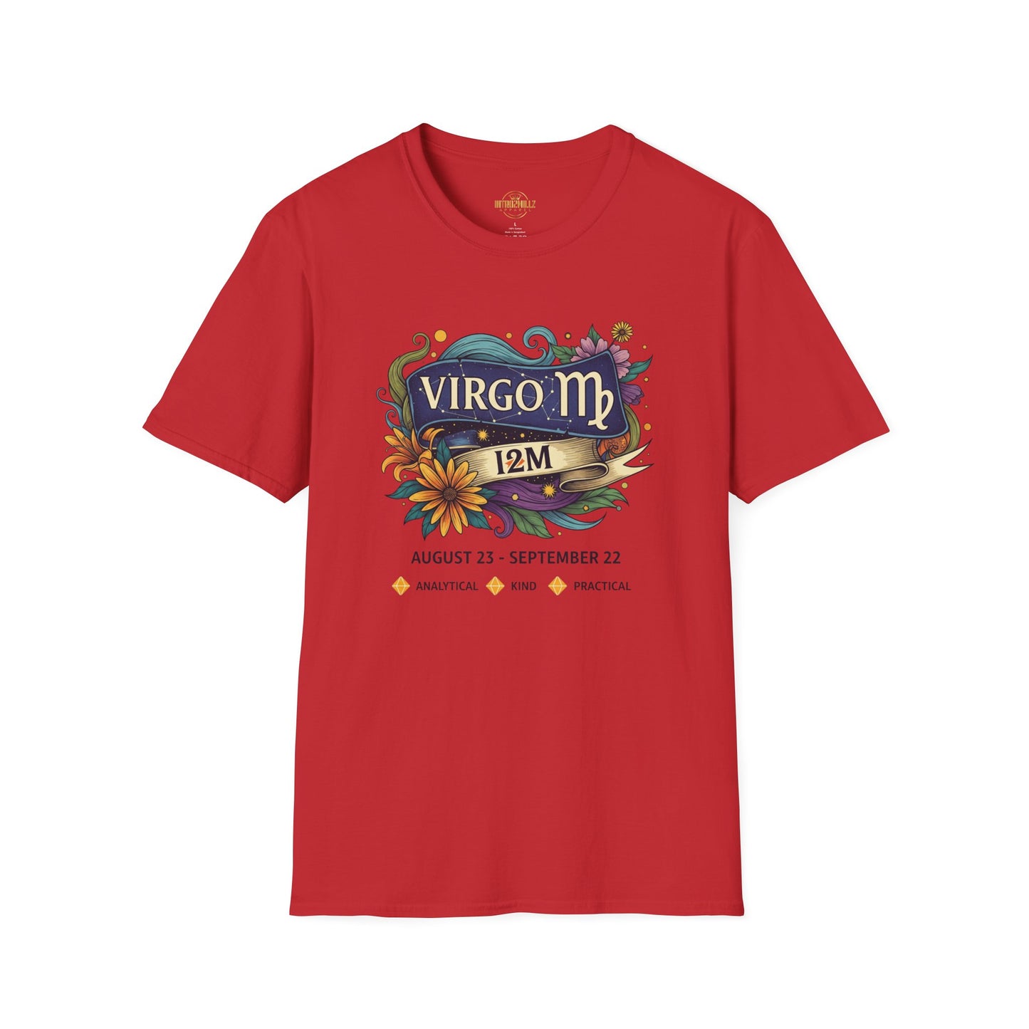 Virgo Zodiac T-Shirt | Astrology Gift | Birthday Tee | Unisex Softstyle Tee | Horoscope Apparel | Virgo Season Celebration