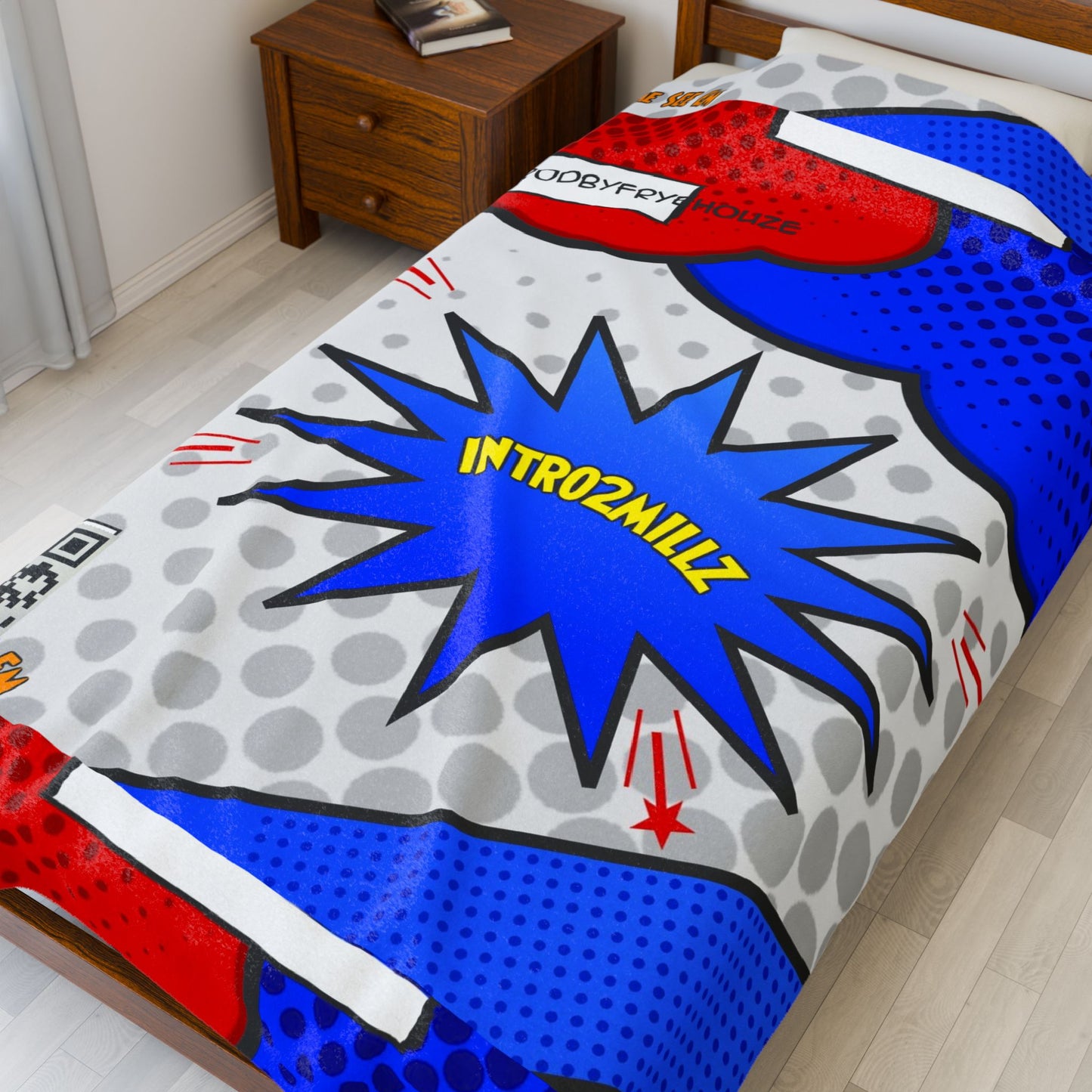 Vibrant Comic-Inspired Velveteen Plush Blanket - Cozy Home Decor for Superhero Fans, Great Gift for Birthdays, Christmas, and Movie Nights