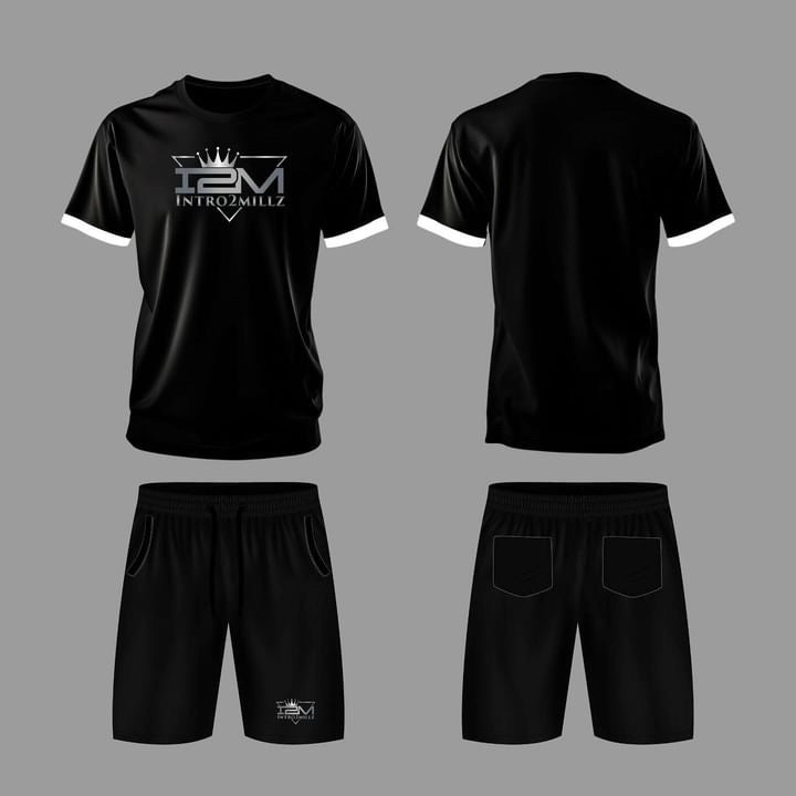 Black short set