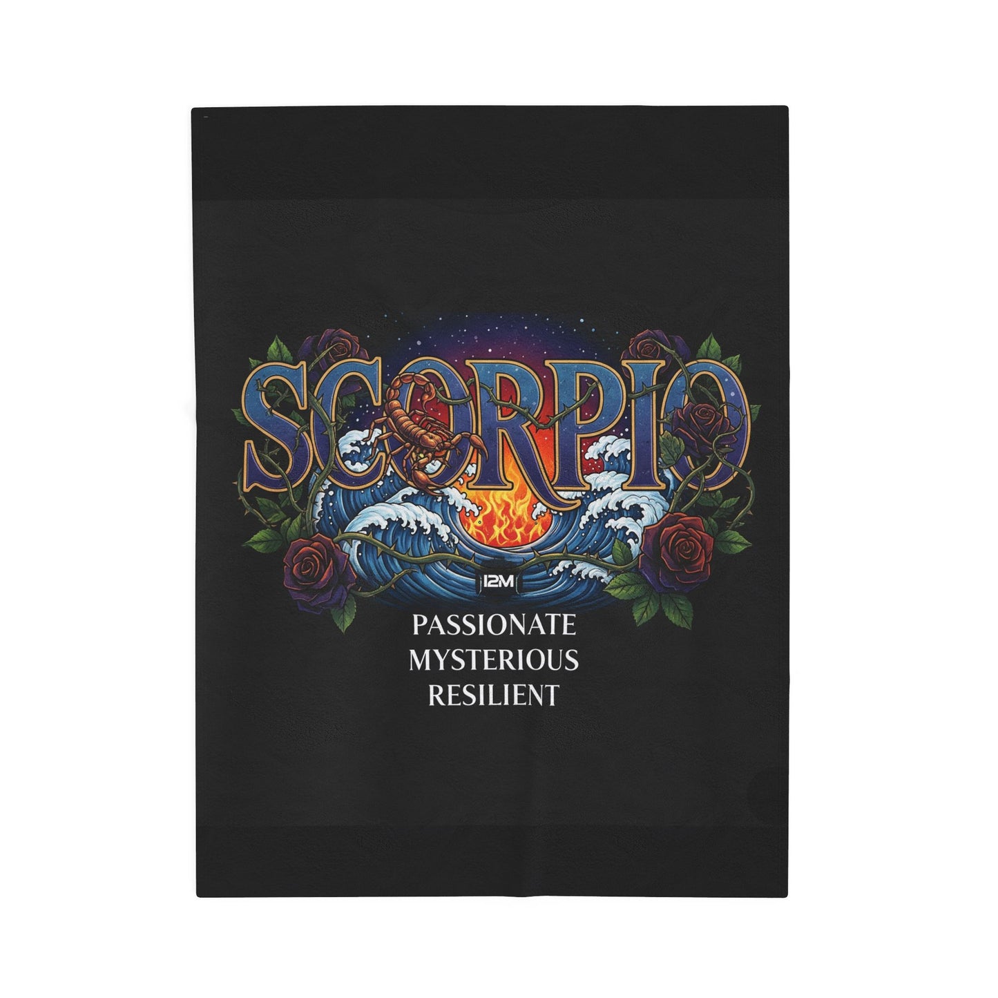 Scorpio Velveteen Plush Blanket, Zodiac Gift, Astrology Throw, Cozy Bed Cover, Mystical Home Decor, Perfect for Horoscope Lovers