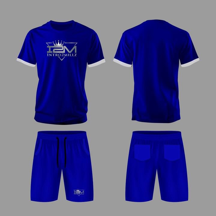 Blue short set