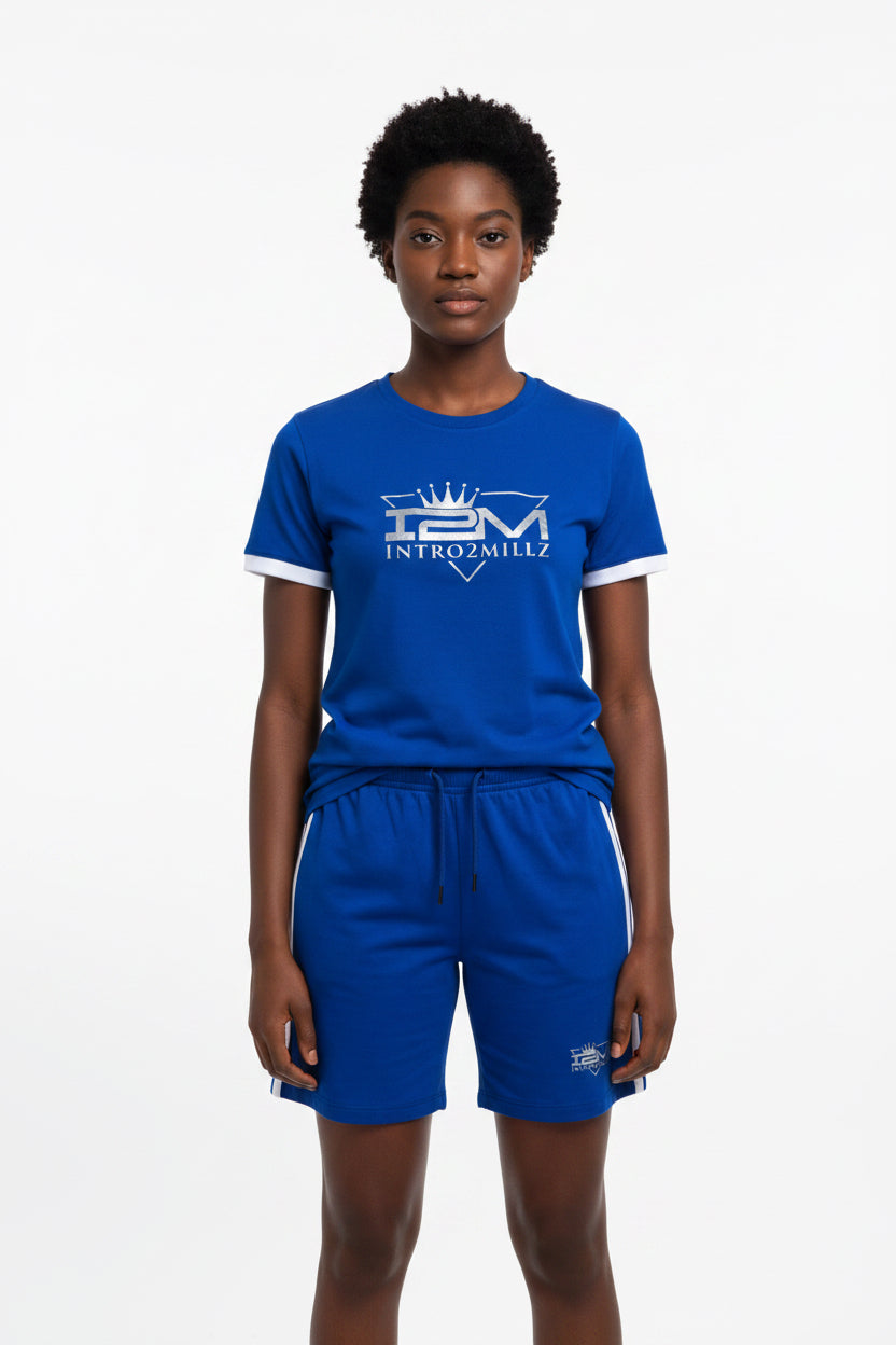 Blue short set