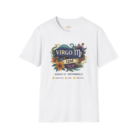 Virgo Zodiac T-Shirt | Astrology Gift | Birthday Tee | Unisex Softstyle Tee | Horoscope Apparel | Virgo Season Celebration