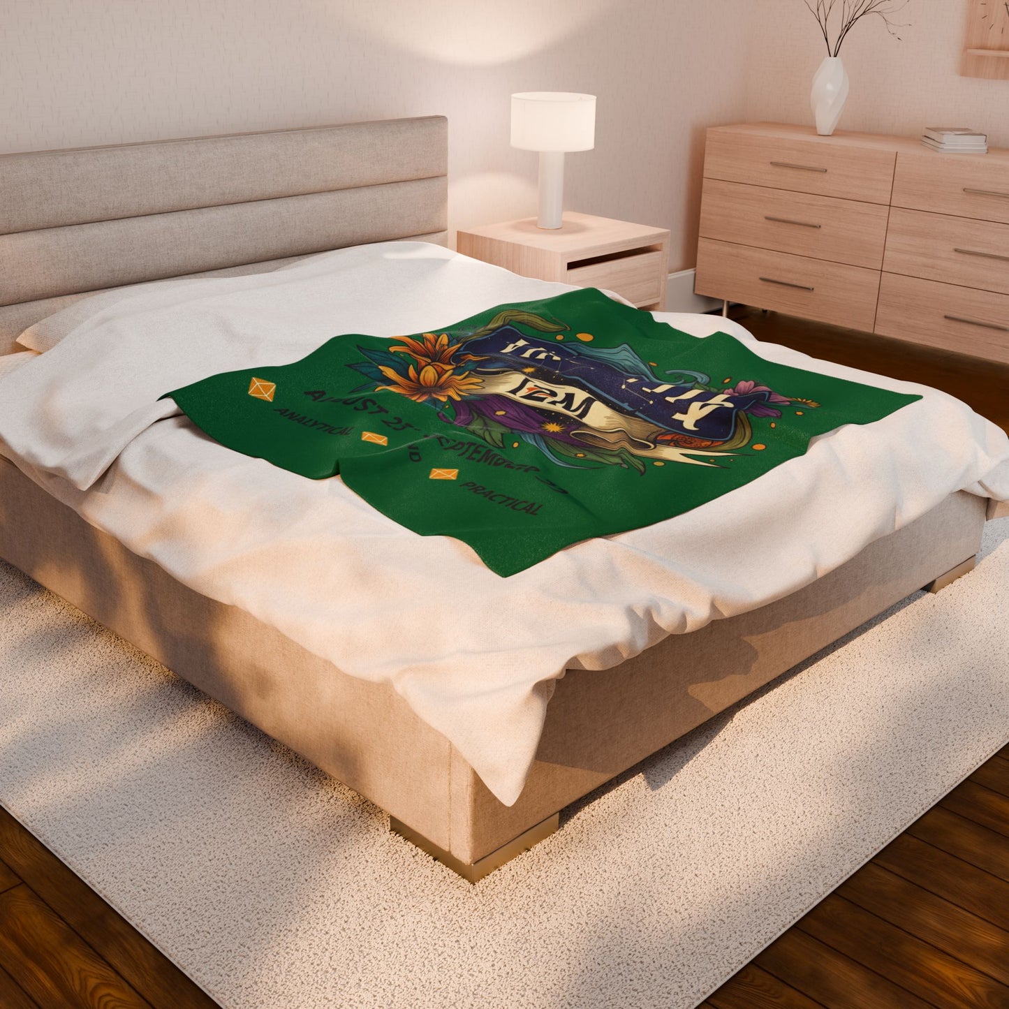 Virgo Zodiac Velveteen Plush Blanket, Astrology Gift, Cozy Throw for Virgo, Birthday or Zodiac Decor, Soft Blanket, Personalized Gift