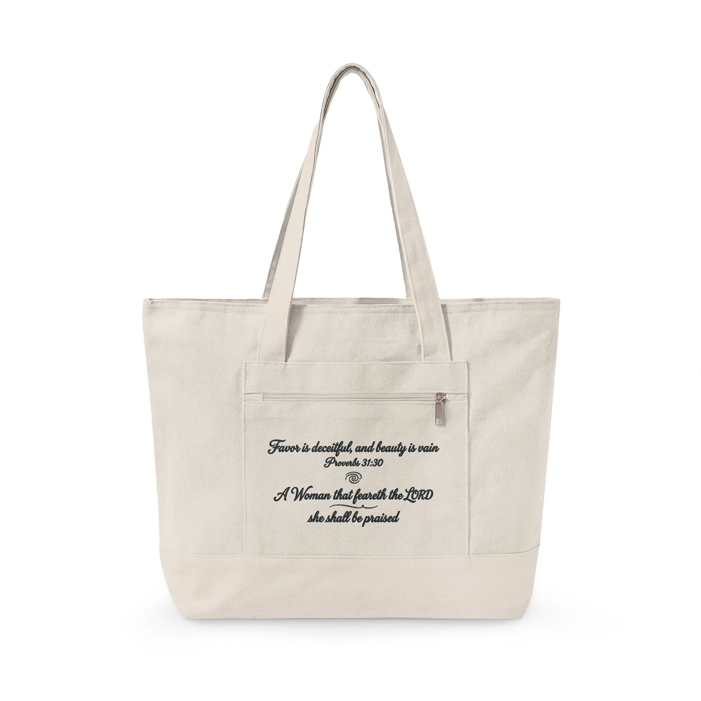 Zippered Canvas Tote – Afrocentric Earth Art Tote with Africa Silhouette & Pan-African Colors