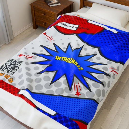 Vibrant Comic-Inspired Velveteen Plush Blanket - Cozy Home Decor for Superhero Fans, Great Gift for Birthdays, Christmas, and Movie Nights